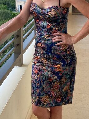 Nicole Miller multicolor silk dress